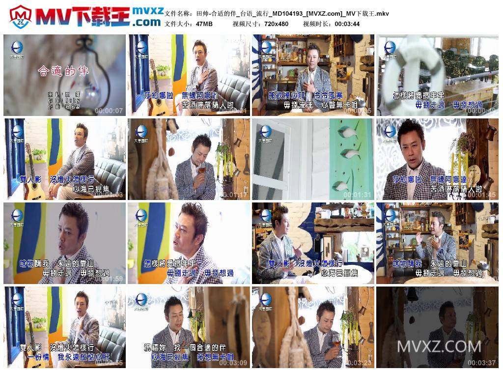 田帅-合适的伴_台语_流行_MD104193